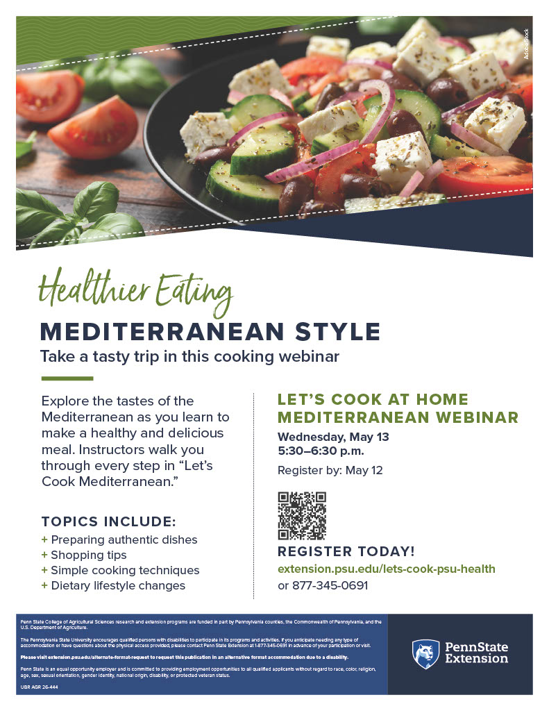 Mediterranean Cooking Webinar (VIRTUAL)